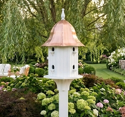 Dovecote Manor Bird House with Pure Copper Roof
