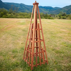 Amish Handcrafted Premium Large Cedar Pyramid Garden Trellis 72