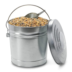 Galvanized Bird Seed Can with Locking Lid 6 Gallon