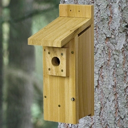 Select Cedar Post Mount Wren/Chickadee House 
