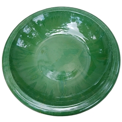 Tierra Garden Kale Green Gloss Bird Bath Bowl with Gloss Rim  