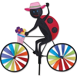 Ladybug Bicycle Wind Spinner Medium