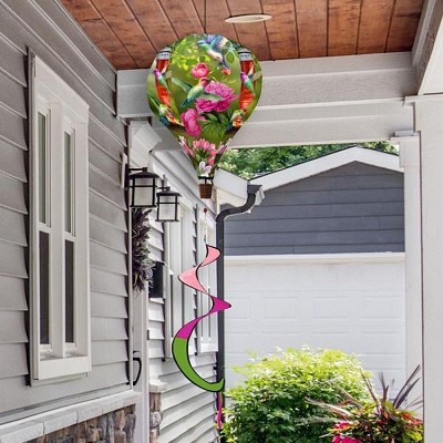 Hummingbird Feeder Deluxe Hot Air Balloon Wind Twister 