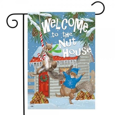 Briarwood Lane Winter Nuthouse Garden Flag 