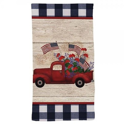 Briarwood Stars and Stripes Truck Hand Towel Set of 2 