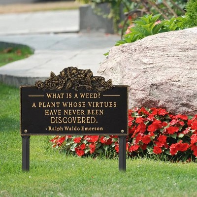 What is a Weed Garden Lawn Plaque 