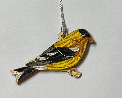 Goldfinch Quilled Ornament 