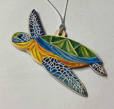Sea Turtle Quilled Ornament 
