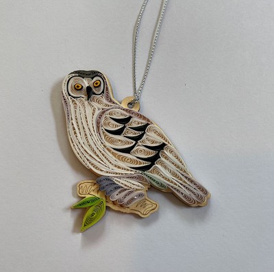 Snowy Owl Quilled Ornament 