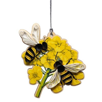 Bees Quilled Ornament 