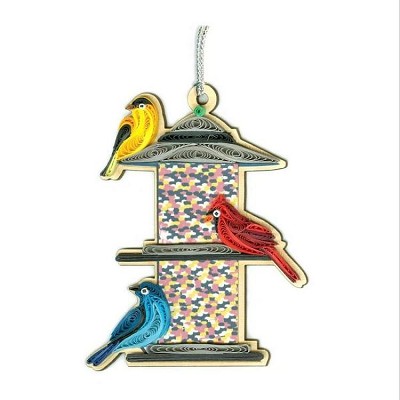 Bird Feeder Quilled Ornament 