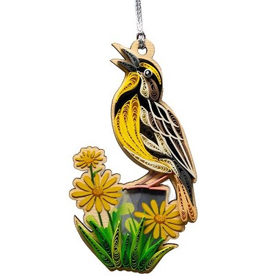 Meadowlark Quilled Ornament 