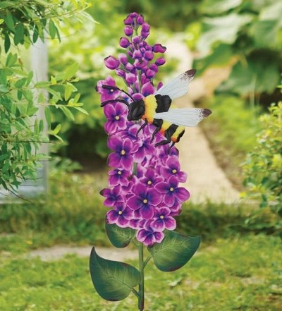 Bee Flower Garden Stake 