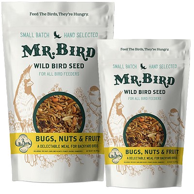 Mr. Bird Bugs, Nuts & Fruit Premium Bird Food 2 lb. or 4 lb. Bag  