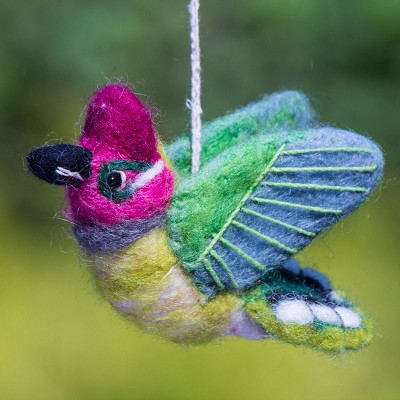 Anna's Hummingbird Woolie Ornament 