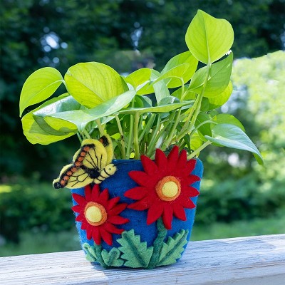 Cosmos Butterfly Felt Pot 
