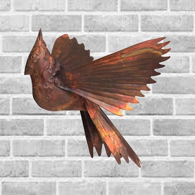 Cardinal Metal Ornament Flamed Copper 