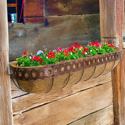 Queen Anne Trough Planter Bronze 30" 