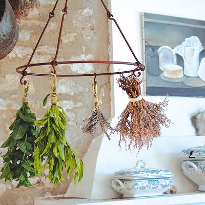 Hanging Metal Herb and Flower Drier Ring Set of 2 