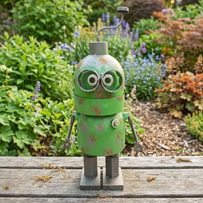 Cyber Circuit Metal Robot Sculpture 