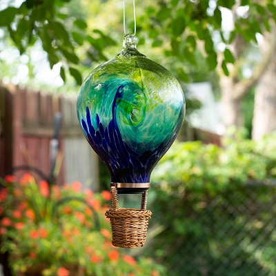 LunaLite Solar Balloon Lantern Green-Blue 