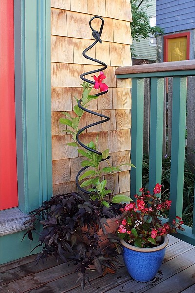 Achla Spiral Trellises Black 45"H Set of 3 