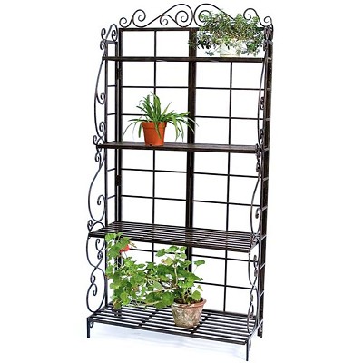 Baker's Rack Plant Stand Bronze 75" H 
