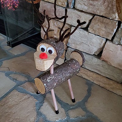 EZ-Do-It-Yourself Cedar Reindeer Statue Kit 