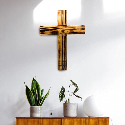 Distressed Rustic Wooden Cross 