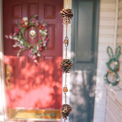 Pine Cone and Bells Rain Chain 