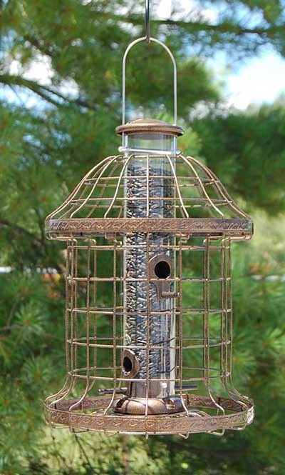 Audubon Antique Caged Seed Tube Feeder 