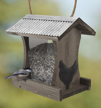 Rustic Farmhouse Tall Hopper Feeder 