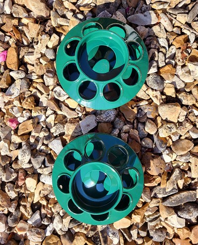 Mason Jar Feeder Base Forest Green Set of 2 