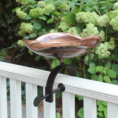 Achla Dara Knot Birdbath with Over Rail Bracket 