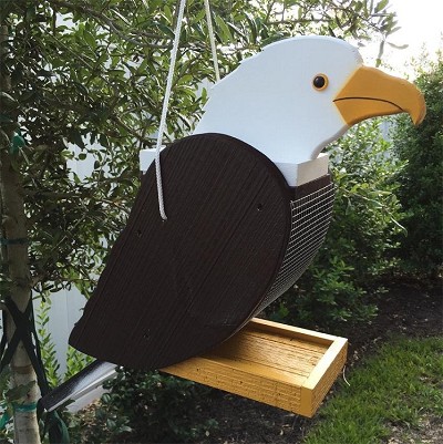Amish Hand-Made Shaped Bird Feeder Eagle 