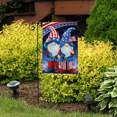 Briarwood Lane Patriotic Gnomes Garden Flag 