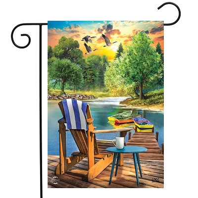 Briarwood Lane Lakeside Escape Garden Flag 