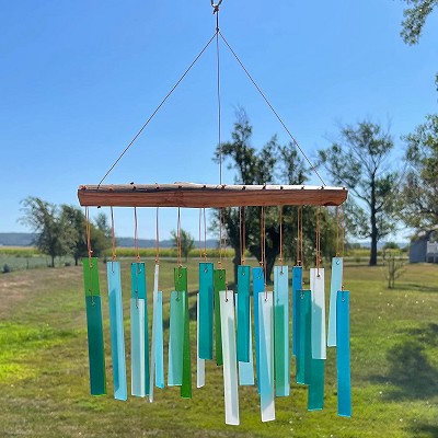 Seaglass and Driftwood Wind Chime 