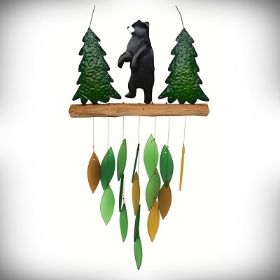 Tall Black Bear Wind Chime 