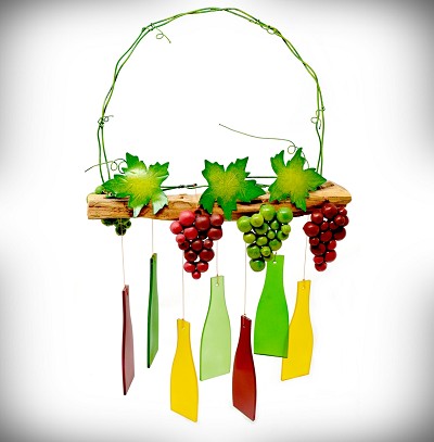 Grapevine Glass Wind Chime 