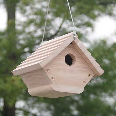 Classic Hanging Wren/Chickadee House 
