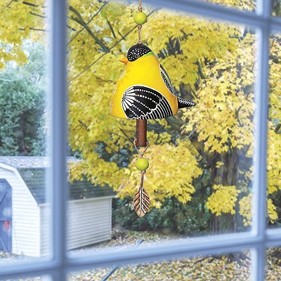 Goldfinch Bird Song Ceramic Bell 
