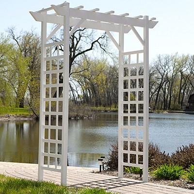 Dura-Trel Providence Arbor White 85"H 