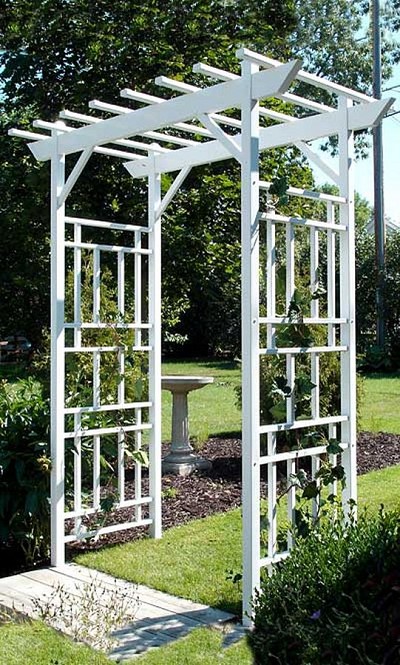 Dura-Trel Wellington Arbor White 85"H 
