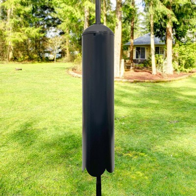 Domed Top Raccoon Pole Baffle Black 6.25" Diameter 
