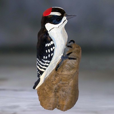Audubon Life-Like Table Piece Sculpture Downy Woodpecker 