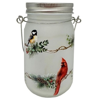 LED Birds on Boughs Mason Jar Set of 2 