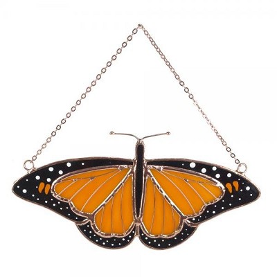 Monarch Butterfly Stained Glass Suncatcher 