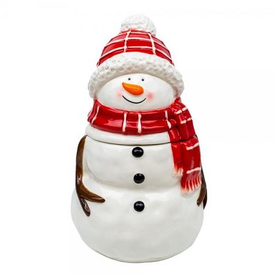 Cozy Snowman Treat Jar 