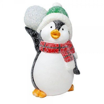 Penguin with LED Snowball Set of 2 